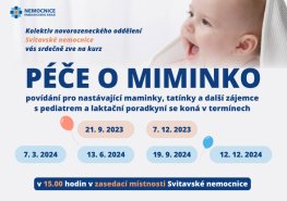 Jak pečovat o miminko? Poradí lékaři a sestry z novorozeneckého oddělení nemocnice