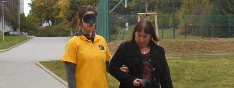 Zážitkový seminář v Litomyšlské nemocnici s TyfloCentrem na téma péče o nevidomé