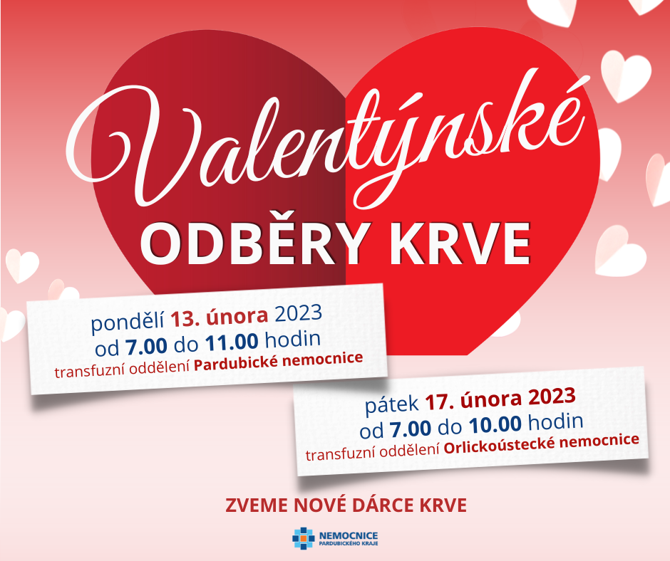 Přijďte darovat krev a oslavte originálním způsobem svátek zamilovaných!