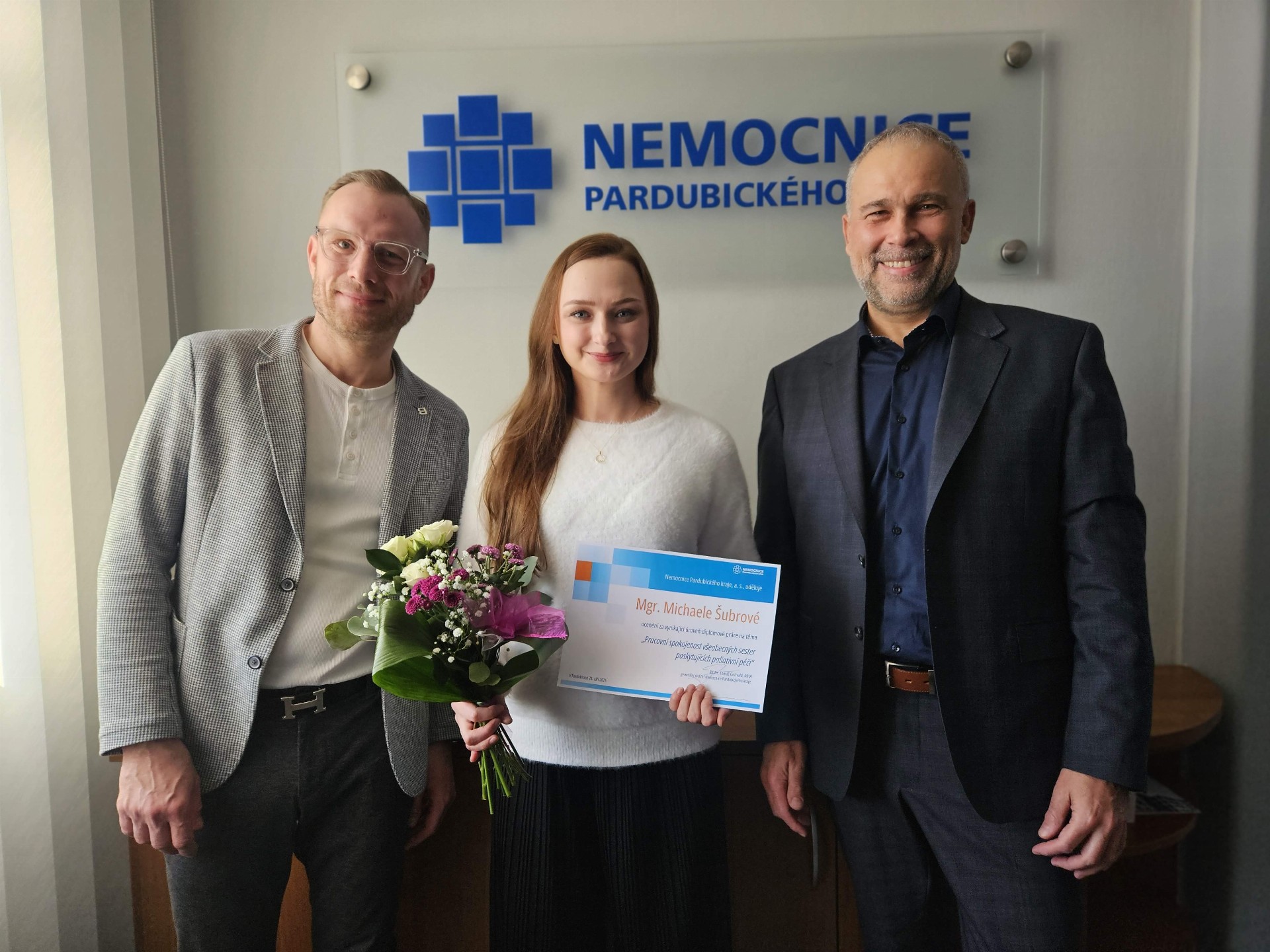 Nemocnice Pardubického kraje ocenila diplomovou práci zaměřenou na pracovní spokojenost sester v paliativní péči