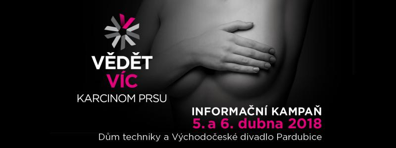 Pardubický týden v růžové: informační kampaň Vědět víc… Karcinom prsu