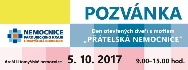 Pozvánka na Den otevřených dveří v Litomyšlské nemocnici