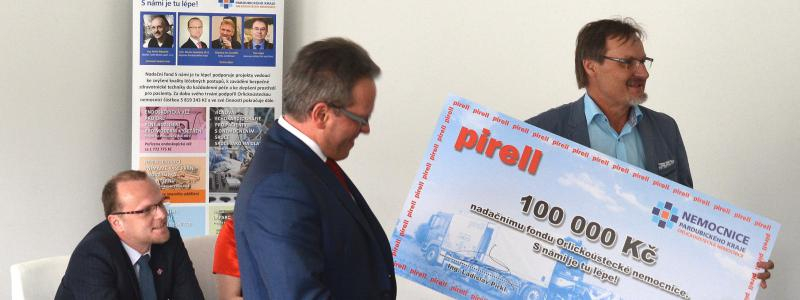 Pirell s. r. o. podpořil Nadační fond S námi je tu lépe! Orlickoústecké nemocnice